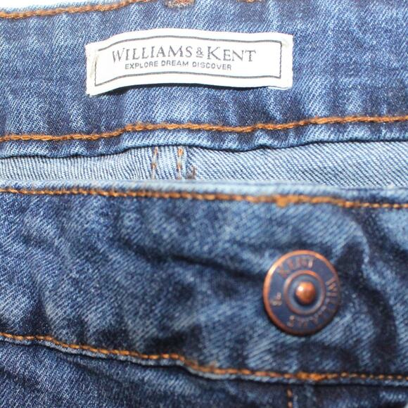 Williams & Kent Men’s Blue Jeans Straight Fit Made in Italy 36x30 - Picture 5 of 8